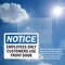Signmission Employees Only Customers Use Front Door OSHA Notice Sign, Plastic, 10in W x 7in L, 2PK OS-2PACK-NS-P-710-L-11992 - alternate 4